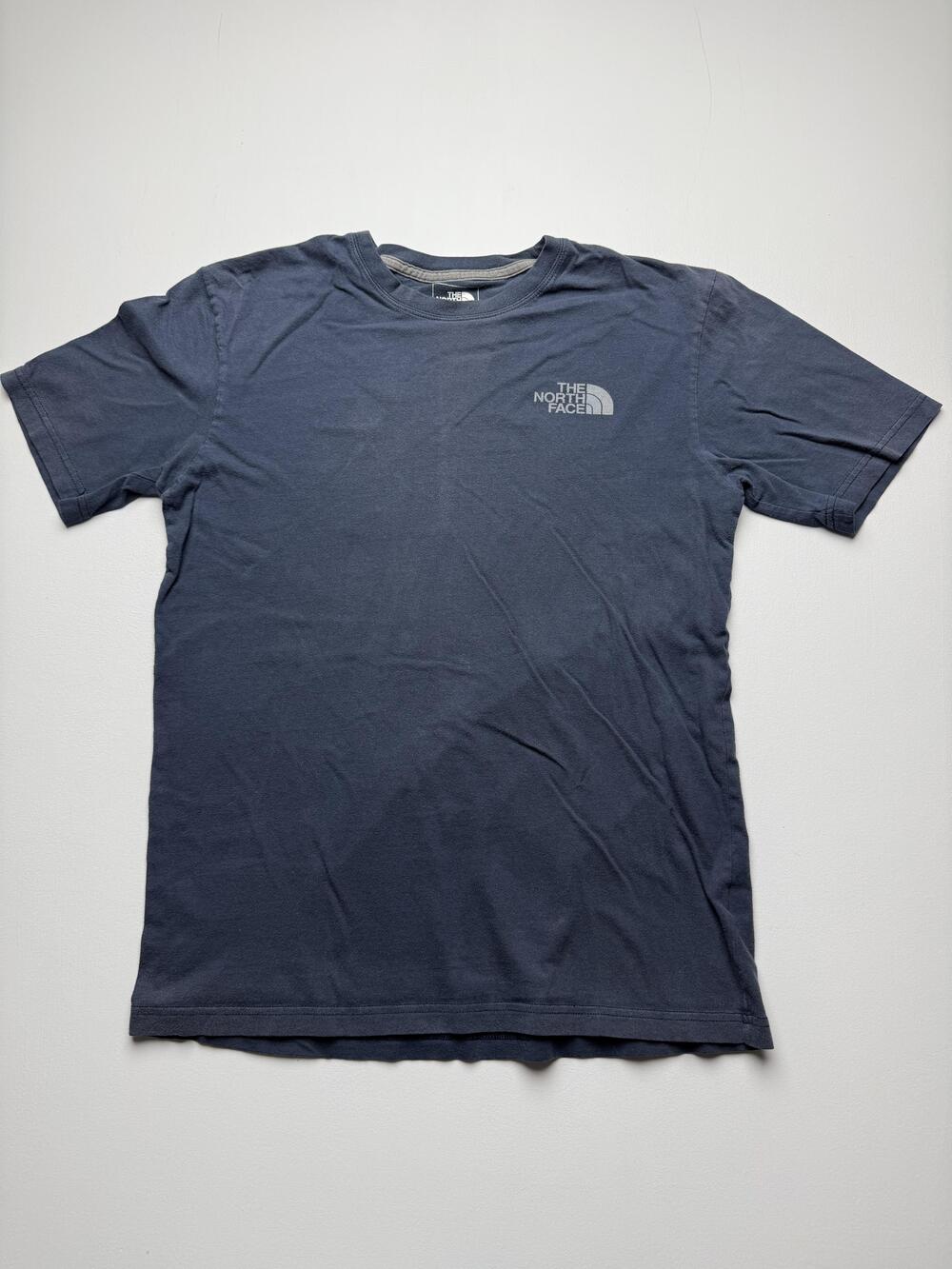 The North Face Shirt Mens Small Blue Box Logo Graphic Tee Tagless Outdoor